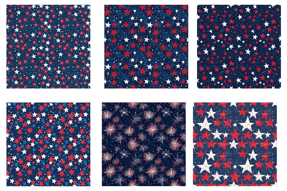 4th of July  Digital Paper, a Seasonal Illustration by Designworld (Photo 2 of 5)