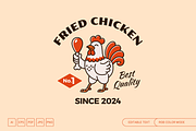 Fried Chicken Retro Logo, a Branding & Logo Template by muhisya (Thumbnail 1 of 2)