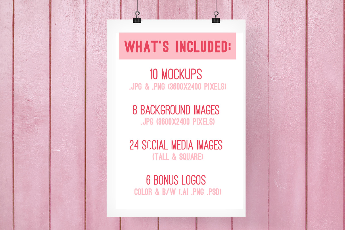 pink background & mockup bundle, a Texture Graphic by PinkJellyfish (Photo 6 of 11)