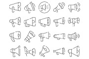Megaphone and bullhorn icons, an Object Graphic by pikepicture (Thumbnail 2 of 3)