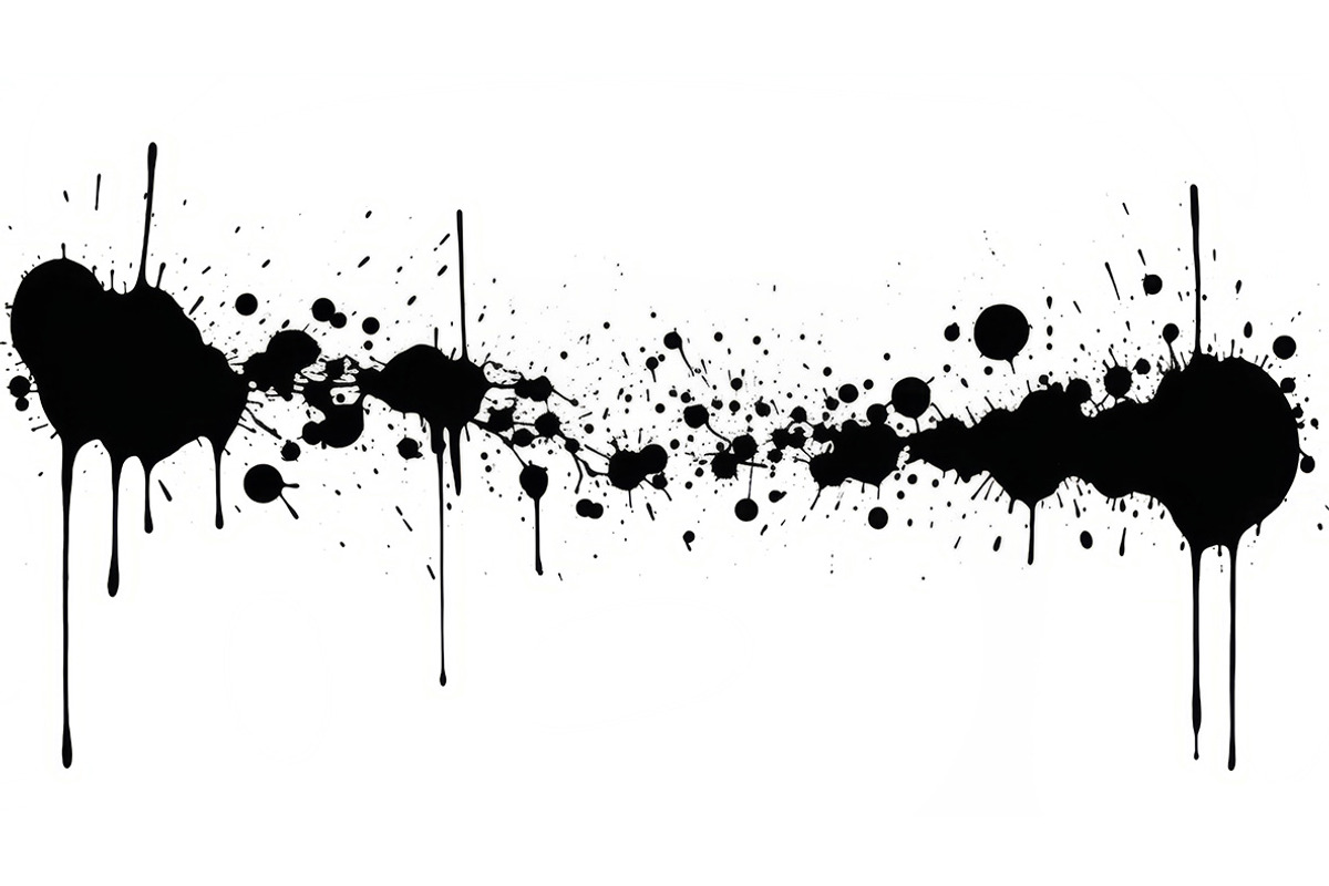 Black ink splash. 61 images, a Decorative Illustration by Handmadefont (Photo 3 of 13)