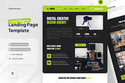 Creative Agency Landing Page, a Landing Page Template by SquidPixey (Thumbnail 1 of 5)