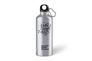 Metallic Bottle Mockup