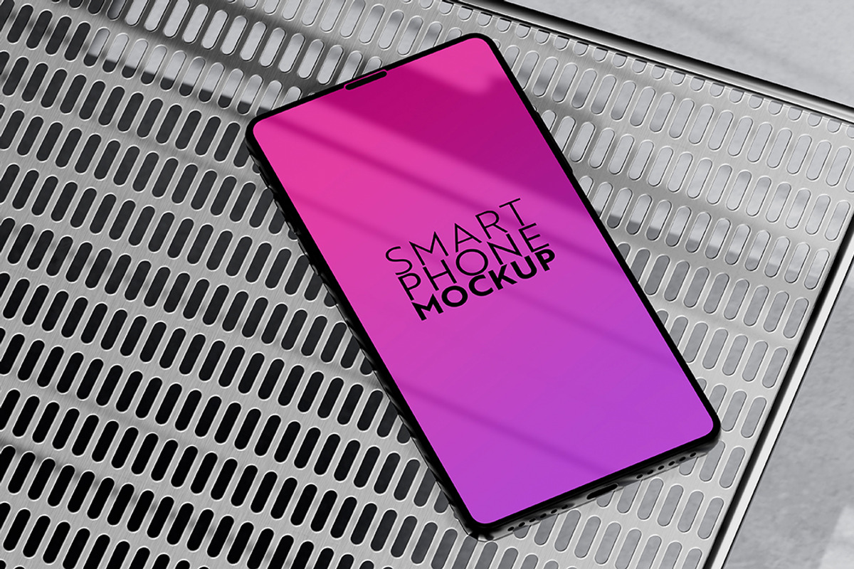 Smartphone Mockup Metal Surface, a Product Mockup by McLittle Stock (Photo 1 of 2)