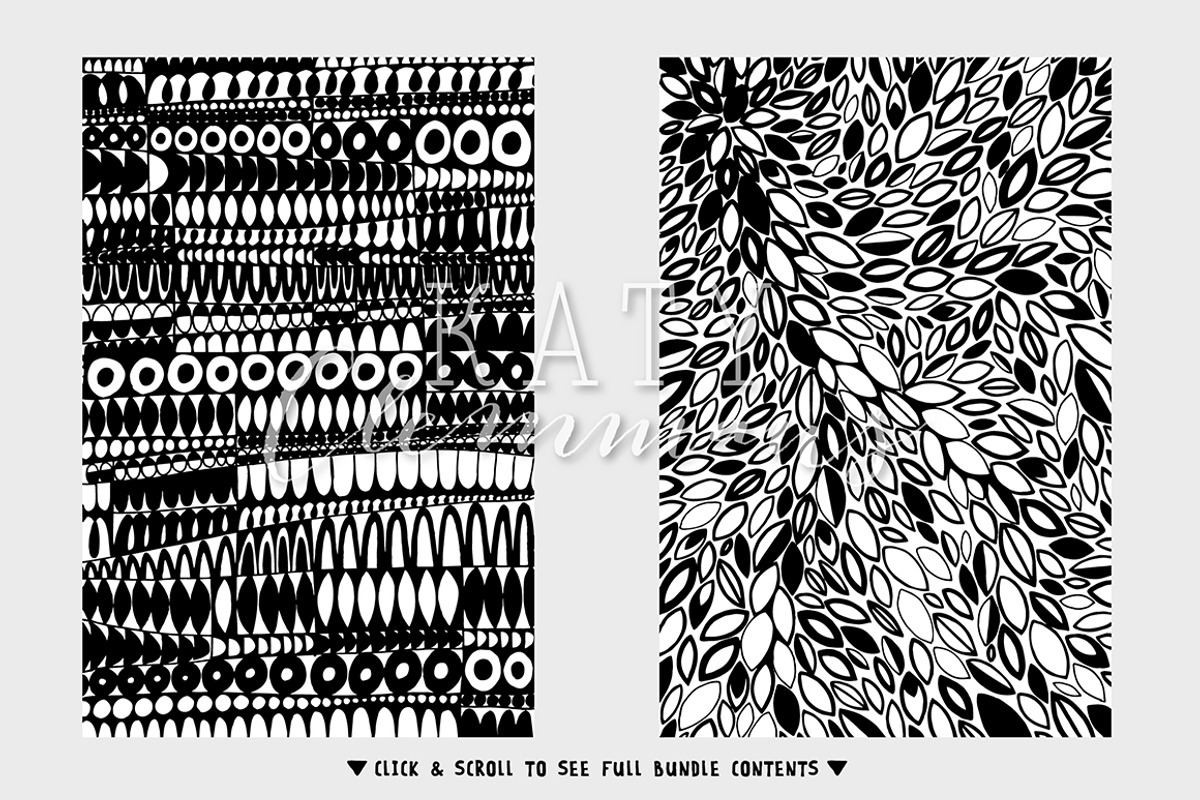 Epic Hand Drawn Doodle Patterns, a Pattern Graphic by Katy Clemmans (Photo 3 of 3)