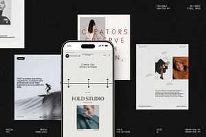 FOLD | Instagram Post & Story (I), a Social Media Template by Pixel Grid