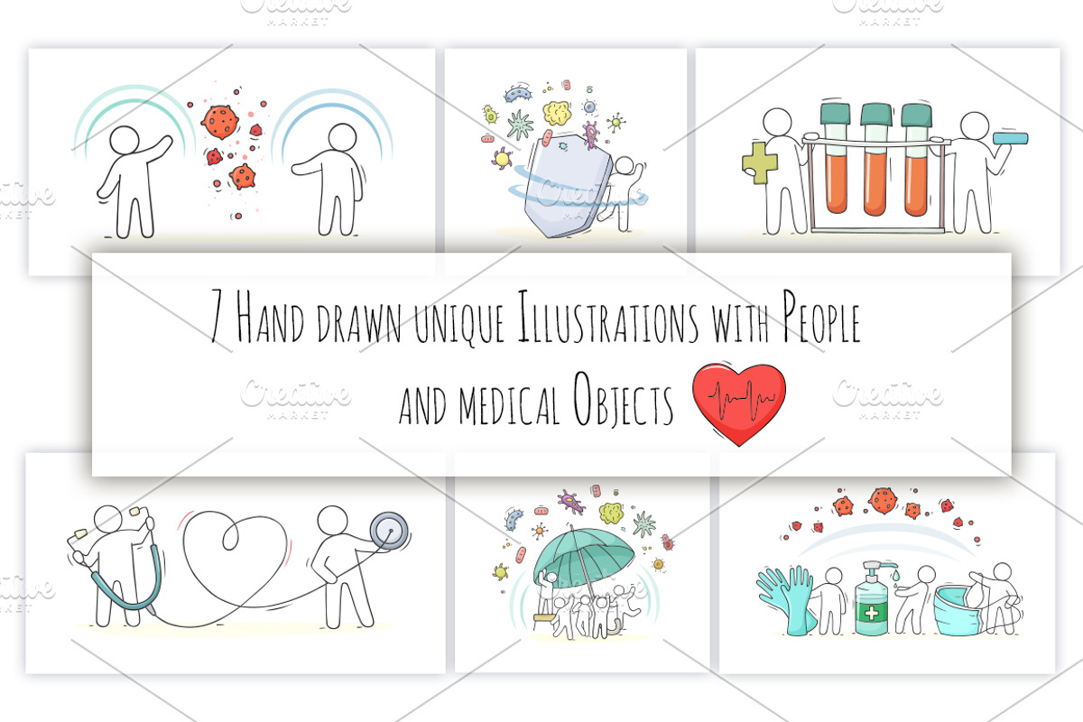 Medicine set with People, a Healthcare Illustration by Sapunkele (Photo 4 of 4)