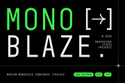 Mono Blaze, a Sans Serif Font by graphicook (Thumbnail 1 of 10)