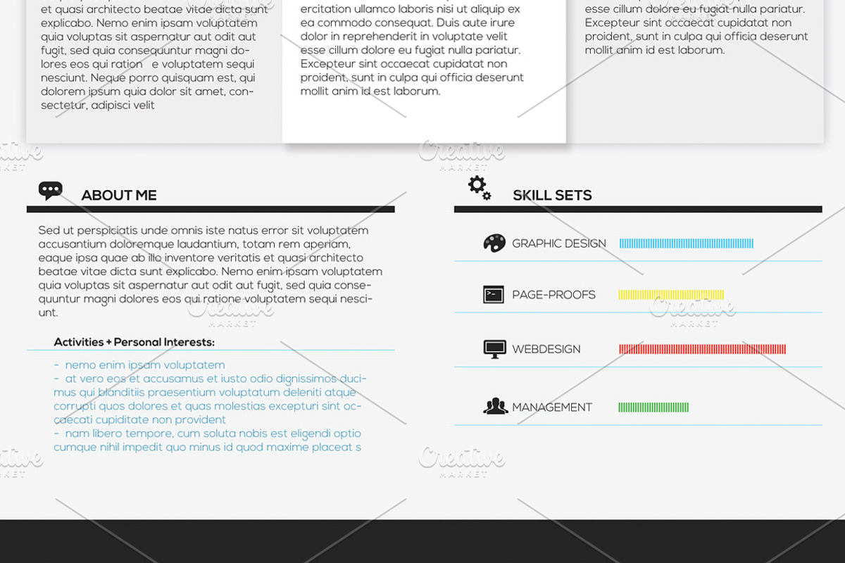 Simple Creative Resume, a Stationery Template by CREATIVE DUDE (Photo 6 of 6)
