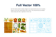 Tennis Elements Vector Illustration, a Sport Illustration by KAZ by IanMikraz Studio (Thumbnail 2 of 3)