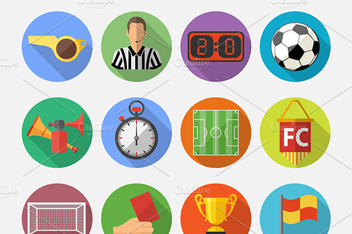 Soccer Icon Set, an Outline Icon by TAlex (Photo 2 of 6)