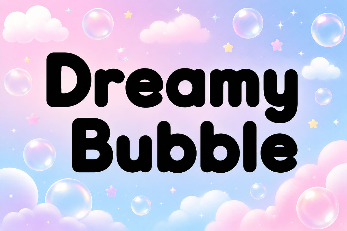 Dreamy Bubble, a Slab Serif Font by Wow Magic (Photo 2 of 4)