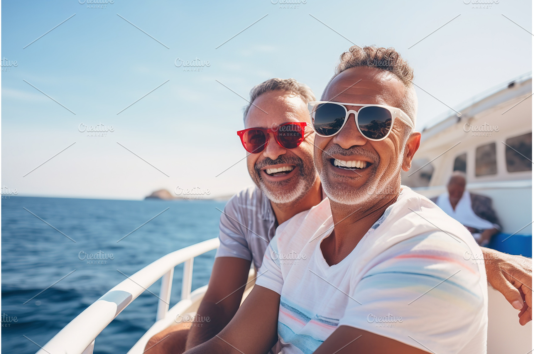 Friends or LGBTQIA couple on boat, a Person Photo by Lermont51