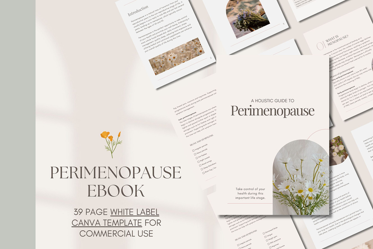 Perimenopause Ebook Canva Template, a Presentation Template by Naturopath Hub (Photo 1 of 9)