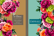 Carnivale Floral Clip Art Collection, an Object Graphic by Eclectic Anthology (Thumbnail 7 of 21)