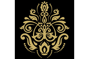 Damask Vector Oriental Pattern, a Decorative Illustration by FineArtStudio