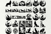 Wolf SVG Bundle. Howling Wolf, an Animal Illustration by DENIDigitalArtSudio (Thumbnail 4 of 8)