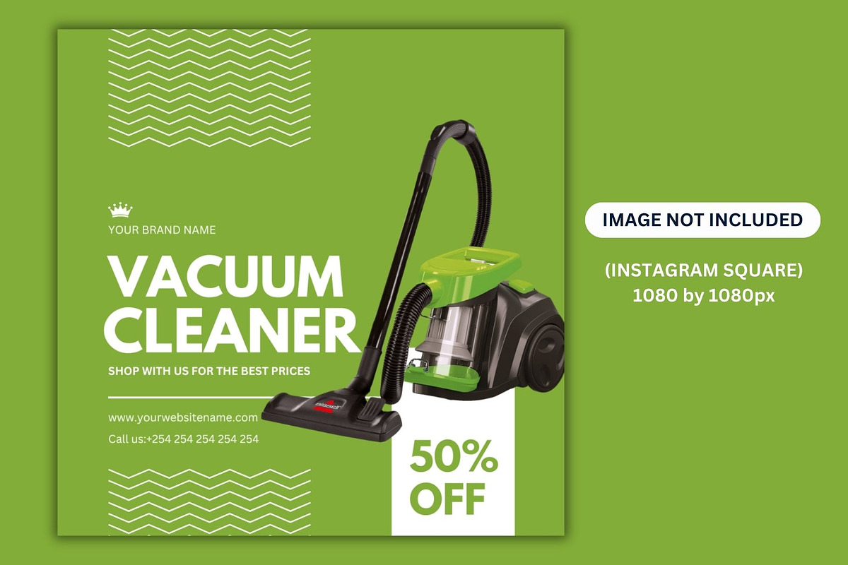 Vacuum Cleaner Sale Editable Design, a Social Media Template by Mishek Munene (Photo 3 of 4)