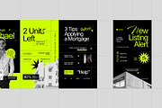 Real Estate Instagram Template Pack, a Social Media Template by fakhroo (Thumbnail 3 of 4)