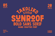 Sunroof - bold sans serif, a Sans Serif Font by takoliko (Thumbnail 1 of 11)