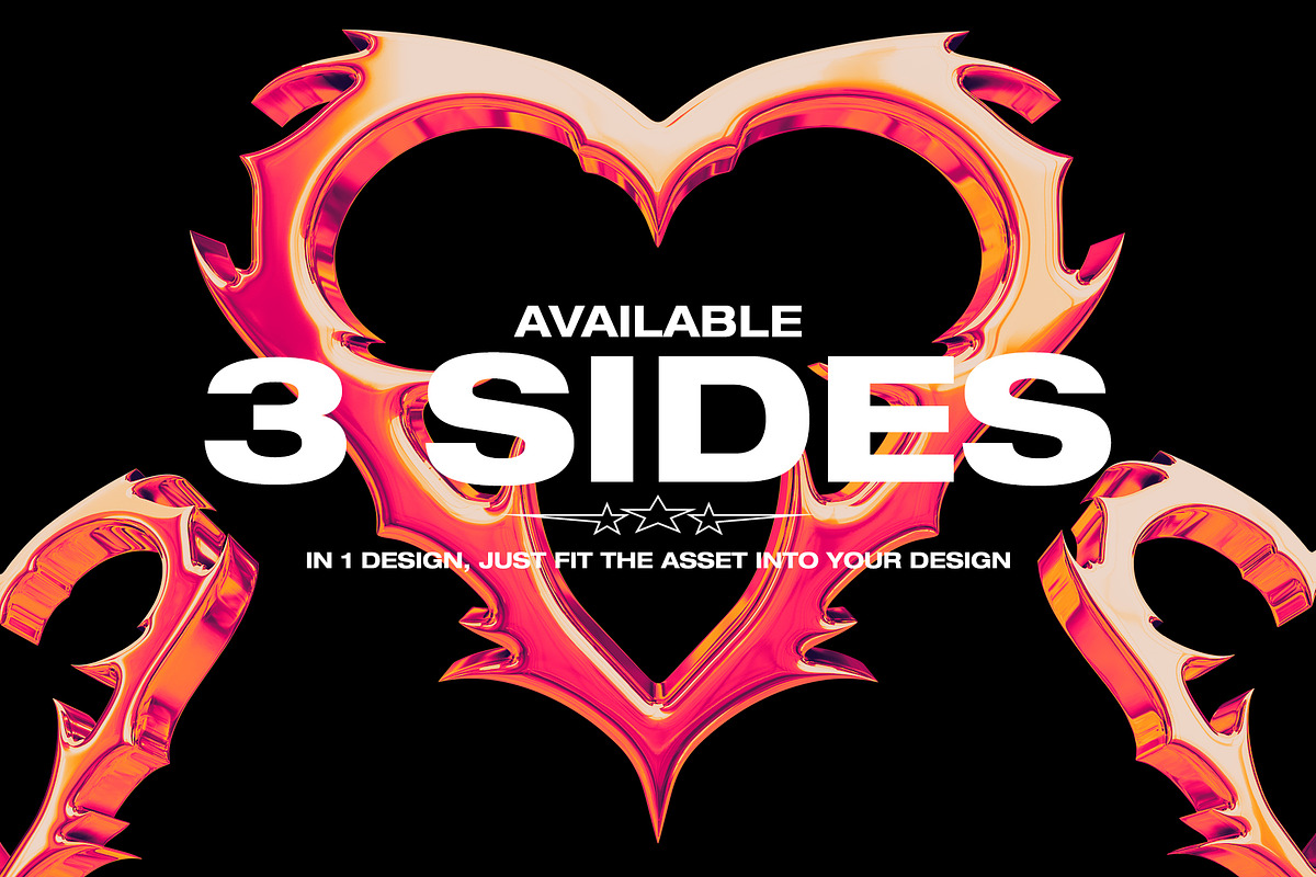 Chrome Love Collection – 93 Item PNG, an Object Graphic by Hainz Studio (Photo 7 of 10)