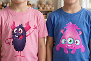 Starry Snugglers - 6 Cute Monsters, a Decorative Illustration by D R A W K M A N (Thumbnail 2 of 9)