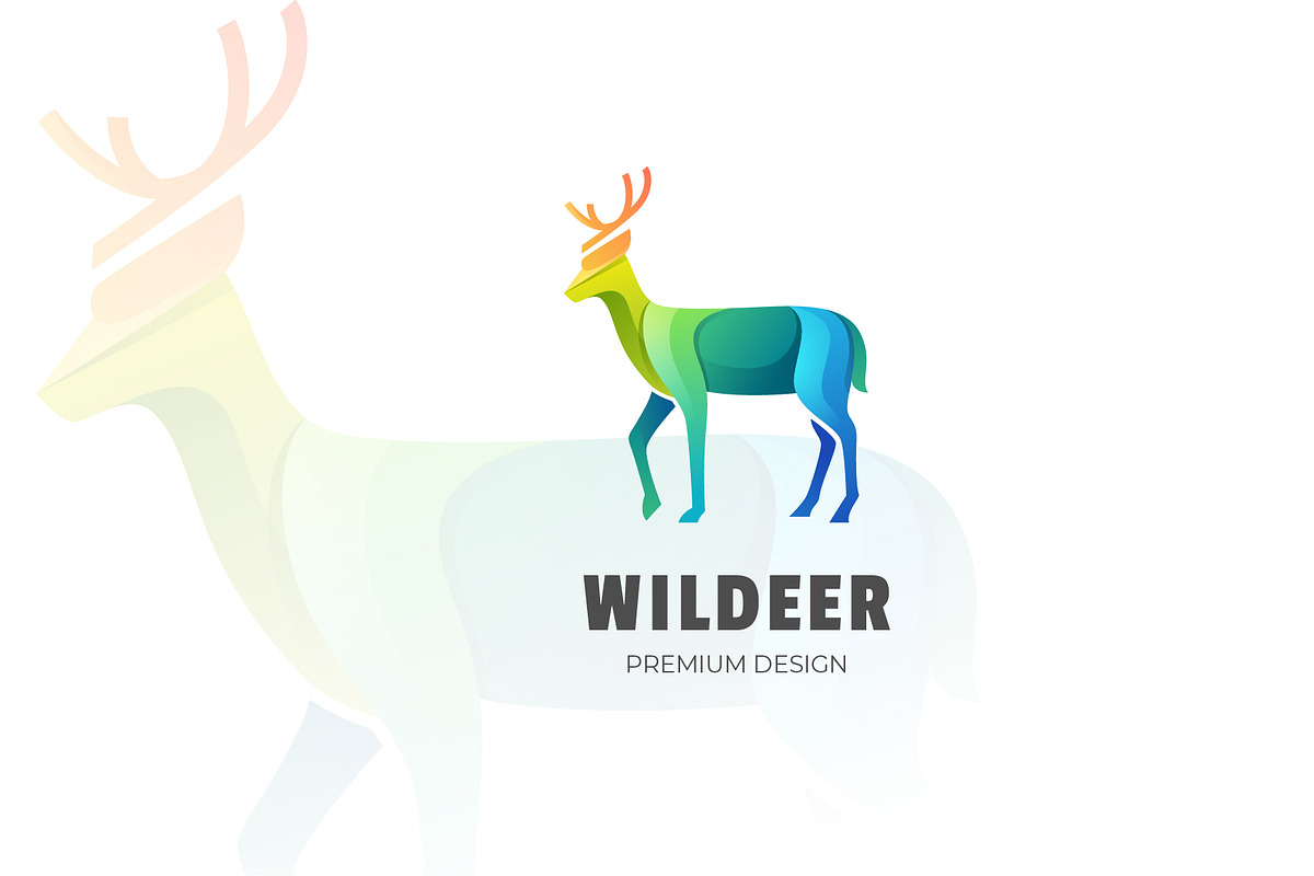 Wild Deer Gradient Logo Design, a Branding & Logo Template by Agung_cs (Photo 2 of 2)
