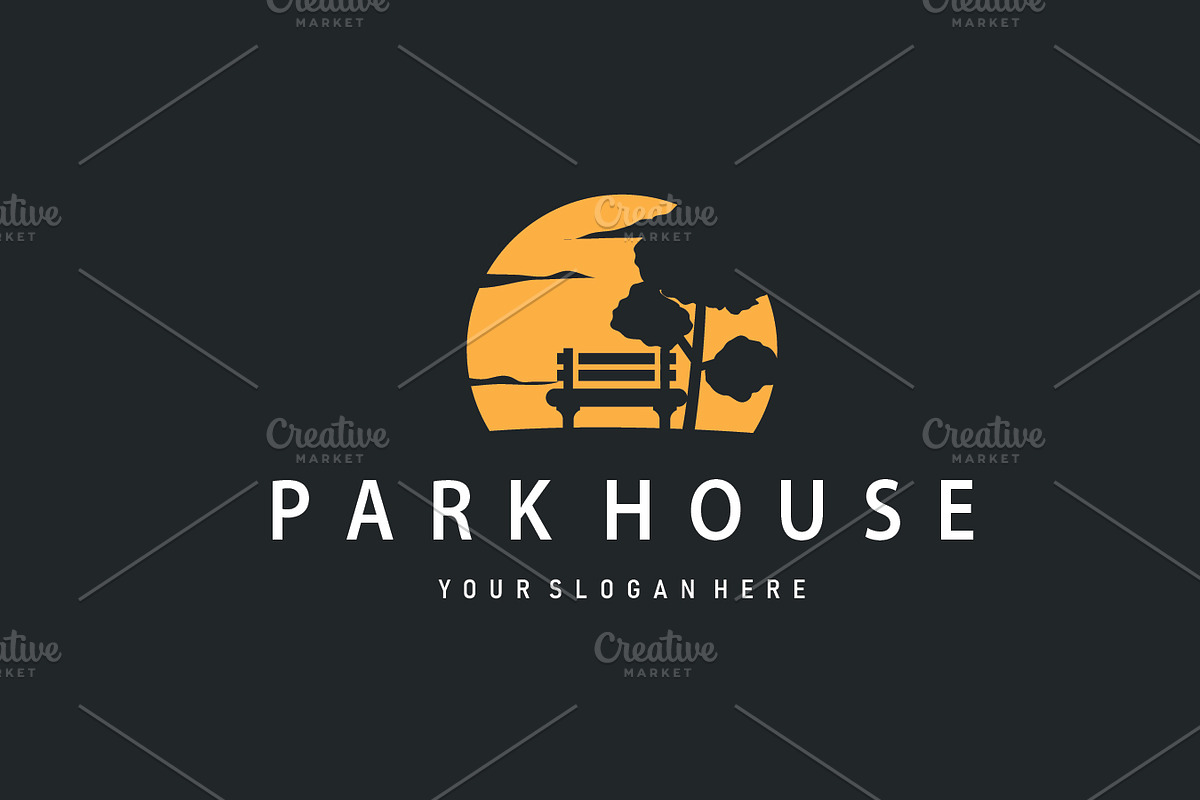 simple park logo simple design