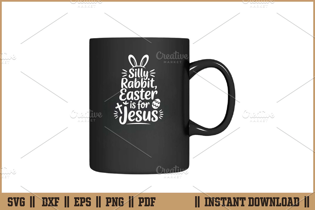 Silly Rabbit Easter Is For Jesus SVG, a Seasonal Illustration by Handy Arts Studio (Photo 3 of 3)