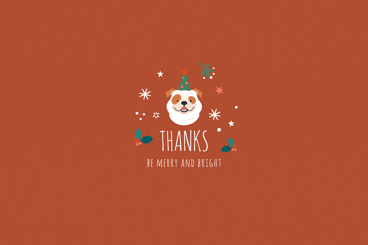 Christmas Dogs vector collection, a Decorative Illustration by 12pm-am (Photo 10 of 10)