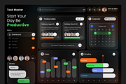 GlassMorph Task Management Dashboad, an UI Kit Template by Hammad Arif (Thumbnail 2 of 2)