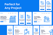 Bitcoin and Blockchain Icons, an Outline Icon by Brickclay (Thumbnail 2 of 7)