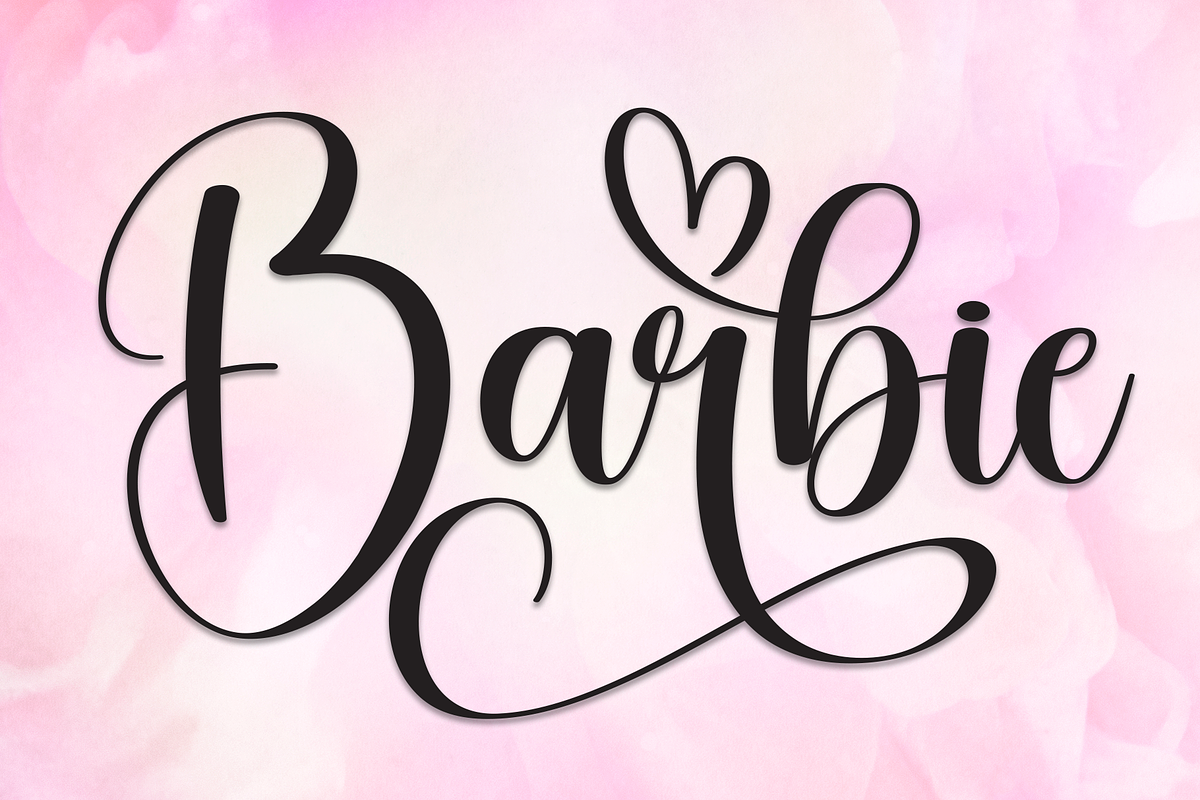 Barbie | Script Font, a Handwritten Font by Scratchones (Photo 1 of 9)