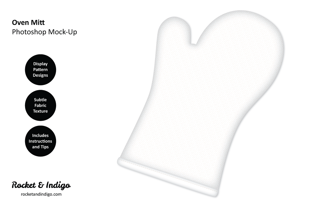 Oven Mitt Photoshop Mock-Up, a Product Mockup by Rocket & Indigo (Photo 2 of 2)
