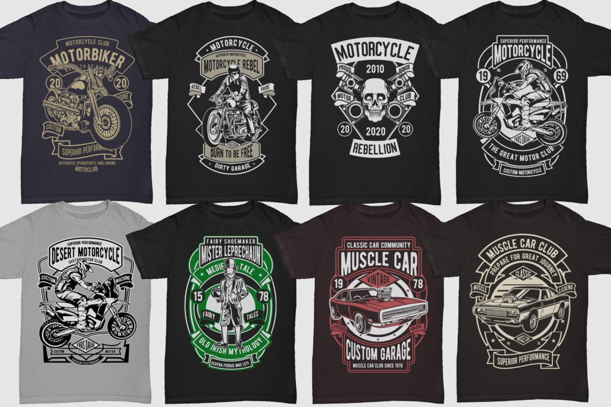 250 Retro Tshirt Designs Bundle #4, an Illustration by roach_graphic (Photo 20 of 34)