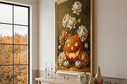 Pumpkin Lantern with Autumn Flowers, a Background Graphic by Floraphoria (Thumbnail 2 of 6)