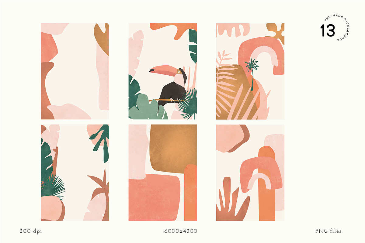 Abstract Jungle Shapes&Compositions, a Texture Illustration by All This Concept (Photo 8 of 16)