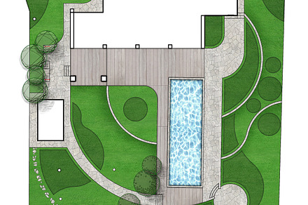 Site development plan stock photo containing landscape design and landscaping, an Architecture Photo by ThreeDiCube