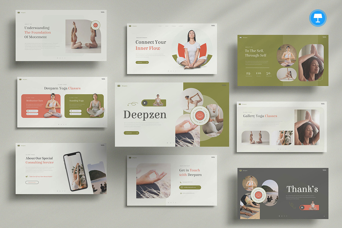 Yoga Studio & Meditation Keynote, a Presentation Template by Pixslides (Photo 1 of 6)