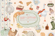 Cottagecore Clipart, Frames, Prints, a Decorative Illustration by whiteheartdesign (Thumbnail 1 of 34)