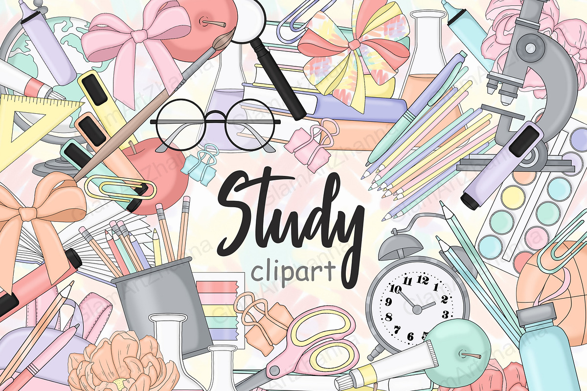 Study Bright Clipart, an Education Illustration by GlamArtZhanna (Photo 1 of 6)