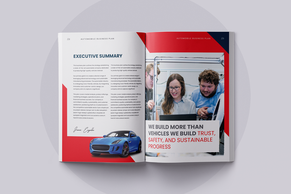 Automobile Business Plan | Canva preview 4