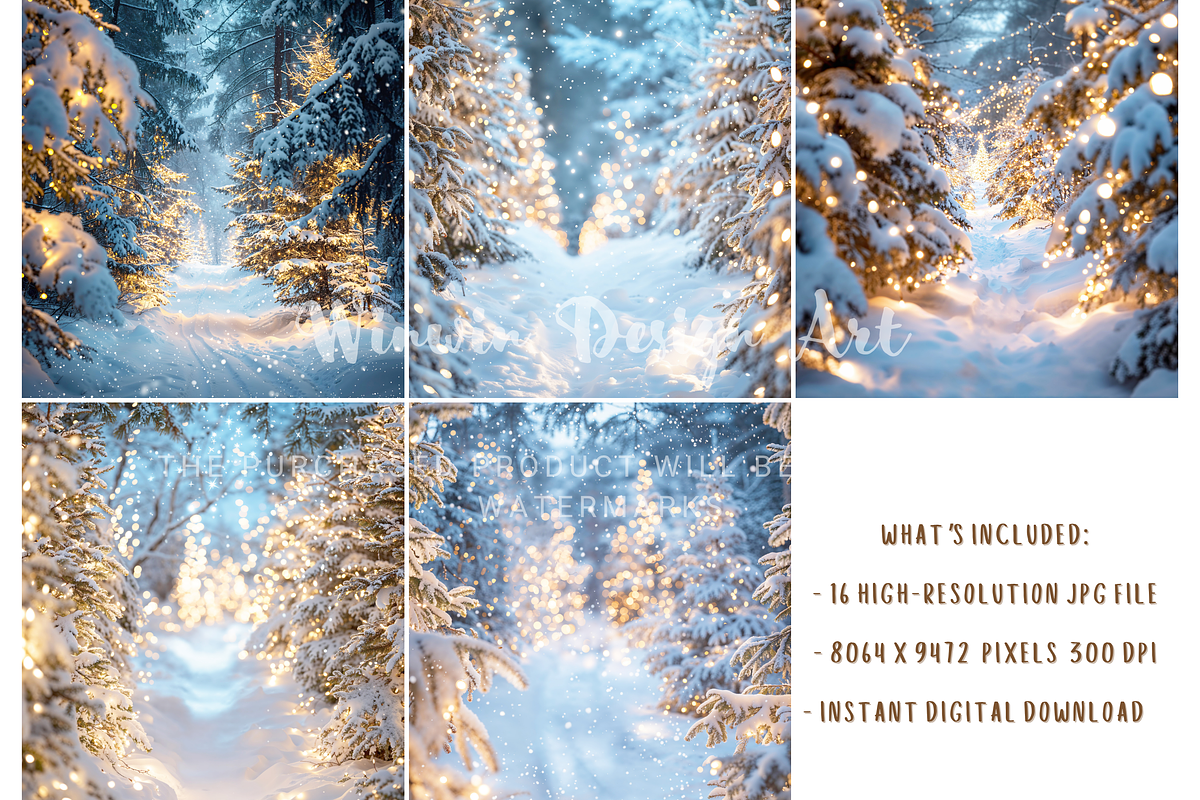 Christmas Bokeh Digital Background, a Background Photo by Winwin Design Art (Photo 5 of 8)