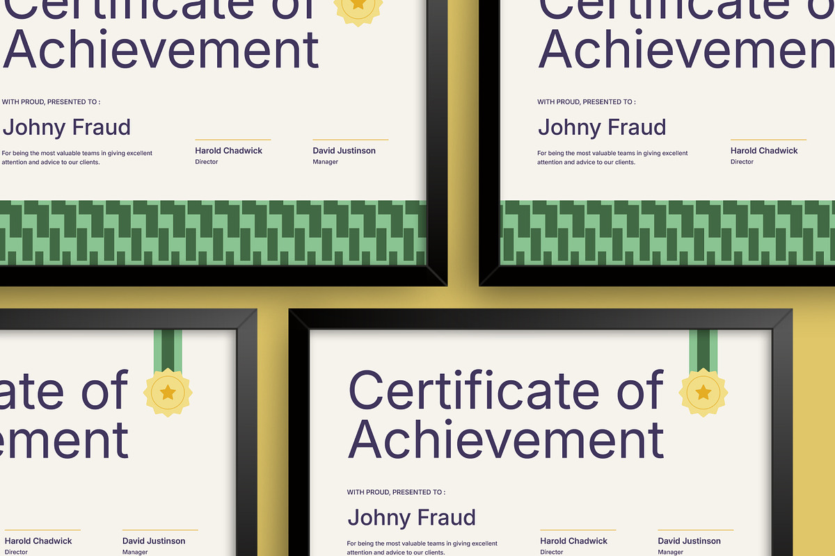Achievement - Certificate, a Templates & Theme by Izdihaar_Studio (Photo 2 of 3)