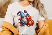 Watercolor Christmas Gnome Musicians, an Illustration by SVGArt (Thumbnail 7 of 8)