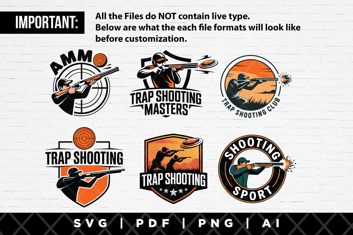 Trapshooting Logo Clipart Template, a Branding & Logo Template by Guavanaboy (Photo 2 of 4)