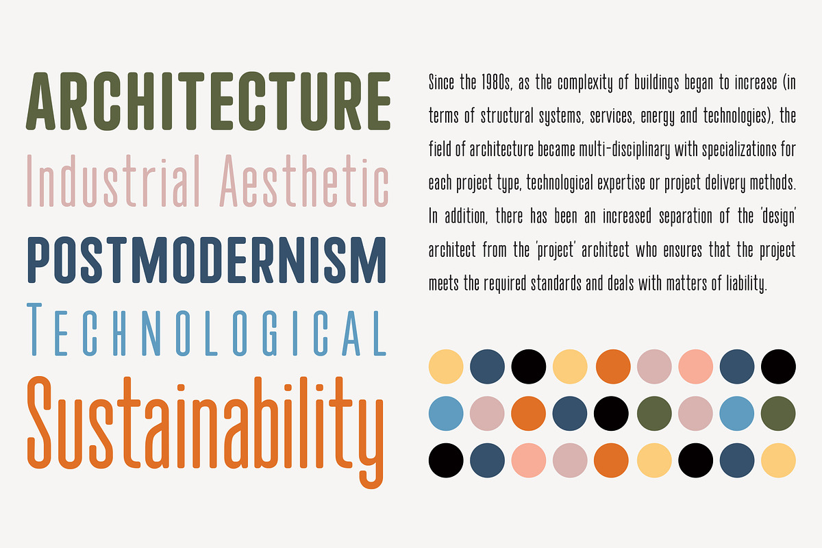 Neumatic Gothic Round, a Sans Serif Font by Arkitype (Photo 9 of 14)