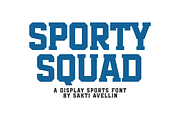 Sporty Squad - Display Sports Font, a Slab Serif Font by SaktiAvellin (Thumbnail 1 of 6)