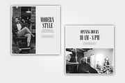 Barbershop instagram post, a Social Media Template by Glowin_studio (Thumbnail 3 of 4)