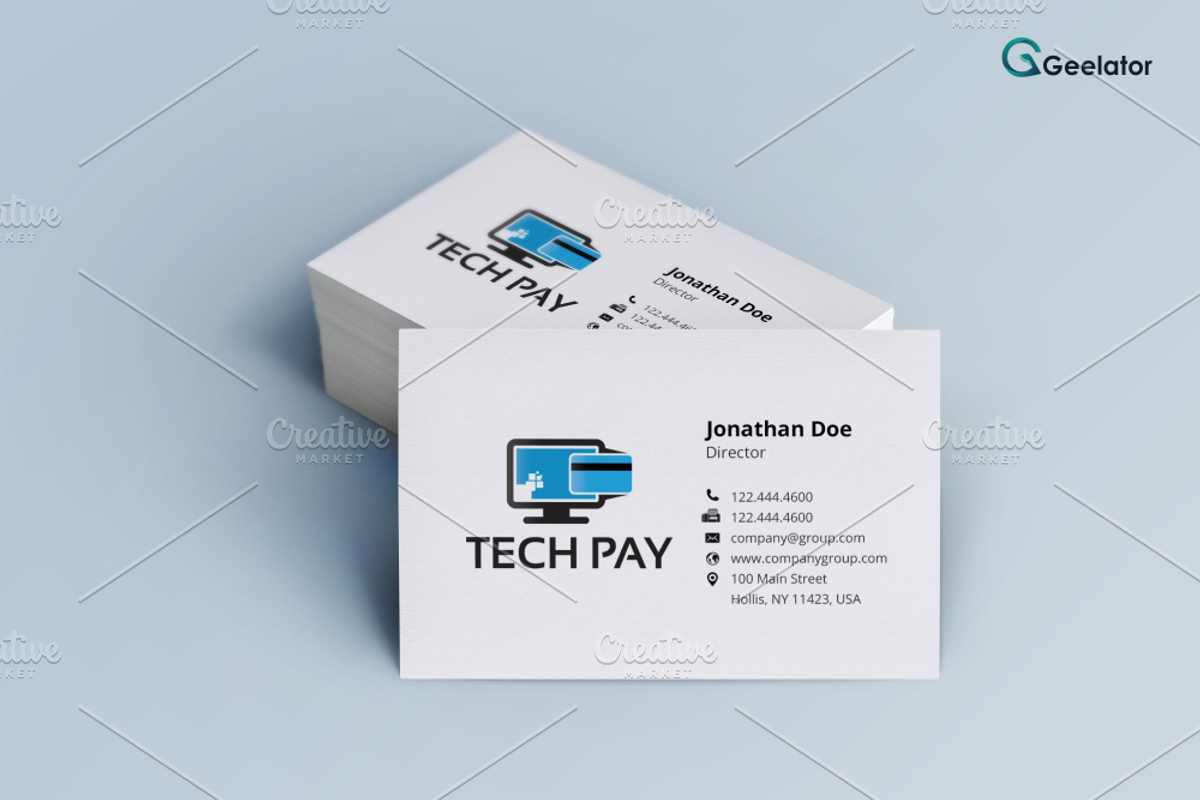 Tech Pay Logo Template, a Branding & Logo Template by Geelator Studio